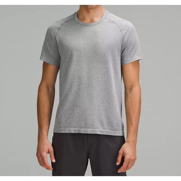 Lululemon Heather Slate Gray Metal Vent Stretch Shirt Gym Training Workout Sz XL - Picture 1 of 7